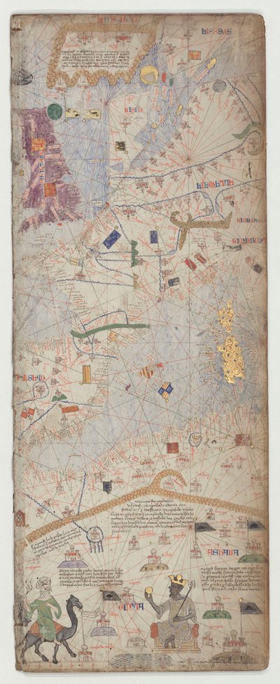 Katalansk atlas, ark 6, 1375 av Abraham Cresques