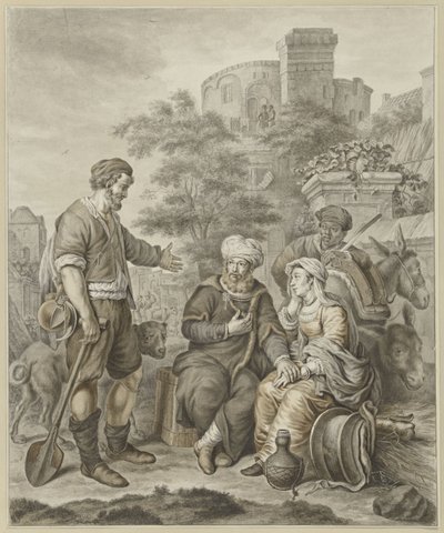 Levitten og hans medhustru i Gibea av Abraham Delfos