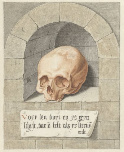 Hodeskalle i en nisje av Abraham Delfos