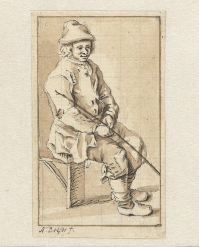 sittende mann av Abraham Delfos