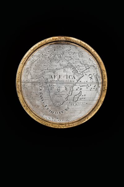 To eksepsjonelle jord- og himmelkloder, støttet av Hercules og Atlas, Augsburg, 1697-99 av Abraham Drentwett
