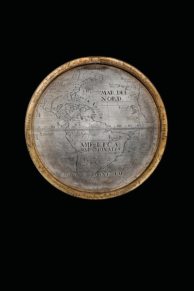 To eksepsjonelle jord- og himmelkloder, støttet av Hercules og Atlas, Augsburg, 1697-99 av Abraham Drentwett