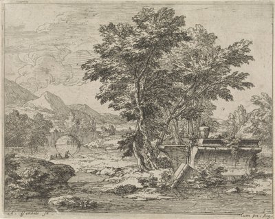 Landskap med en klassisk ruin Landskap (serietittel) av Abraham Genoels