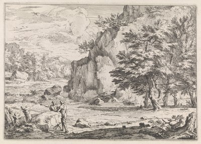 Landskap med stein av Abraham Genoels