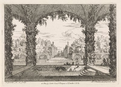 Hage med badekar Architectural Gardens (serietittel) av Abraham Genoels