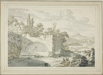 Landskap med fontene av Abraham Genoels II