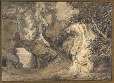 Landskap med en naturlig bue av Abraham Genoels II