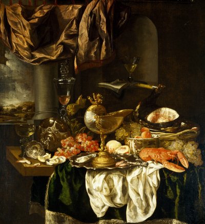 Stilleben med landskap, 1650-tallet av Abraham Hendricksz van Beyeren