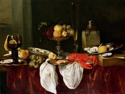 Stilleben med hummer av Abraham Hendricksz van Beyeren