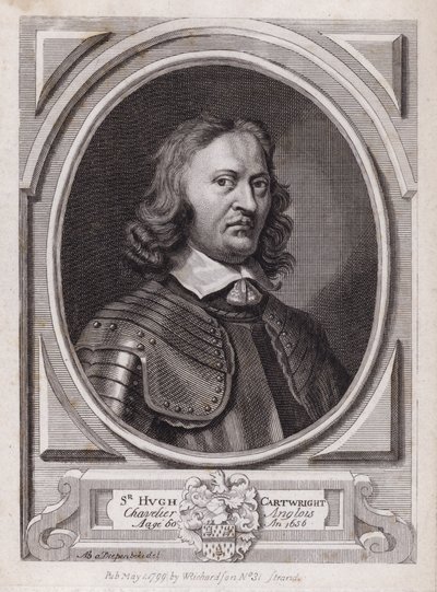 Sir Hugh Cartwright , engelsk royalistsoldat fra borgerkrigen (gravering) av Abraham Jansz. van Diepenbeeck
