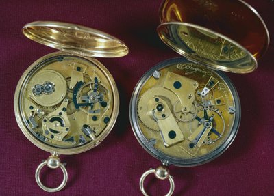 To klokker, laget i Paris (gull) av Abraham Louis Breguet