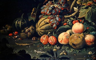 Frukt (olje på lerret) (detalj av 278970) av Abraham Mignon
