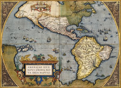 Et kart over Amerika, 1612 av Abraham Ortelius