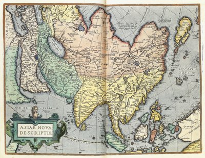 Asia, 1592 av Abraham Ortelius