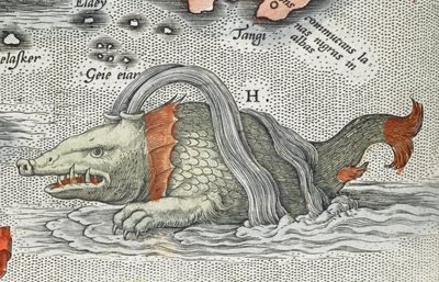 Detalj av et sjømonster, fra 