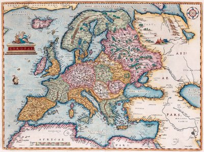 Europeisk fra: The Theatre of the World, 1579 av Abraham Ortelius