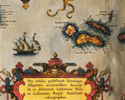 Kart over Azorene fra Theatrum Orbis Terrarum av Abraham Ortelius av Abraham Ortelius