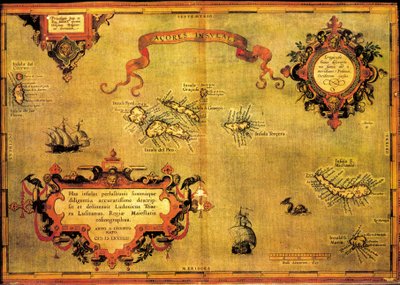 Kart over Azorene av Abraham Ortelius av Abraham Ortelius