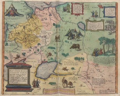 Kart over Russland Fra: Verdenskart av Abraham Ortelius