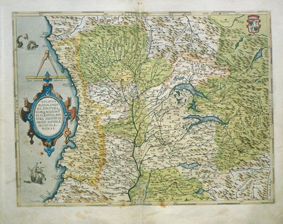 Kart over hertugdømmet Milano, Italia, fra Theatrum Orbis Terrarum av Abraham Ortelius av Abraham Ortelius