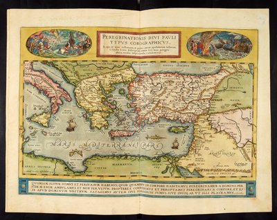 Kart over Romerriket, Theatrvm Orbis Terrarvm, Abraham Ortelius, Antwerpen av Abraham Ortelius