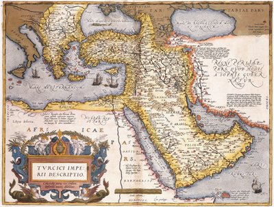 Kart over det tyrkiske riket, av Abraham Ortelius