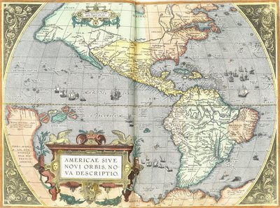 Amerika, 1592 av Abraham Ortelius
