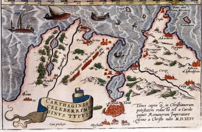 Tunis - Atlas av Abraham Ortelius, Antwerpen av Abraham Ortelius