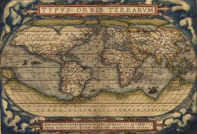 Verdenskart Typvs Orbis Terrarvm av Abraham Ortelius
