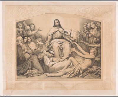 Kristus trøst For å trøste alle som sørger (tittel på objekt) av Abraham Pieter Felix