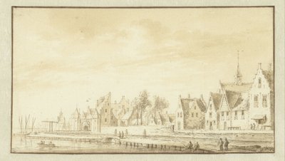 Utsikt over Montfoort av Abraham Rademaker