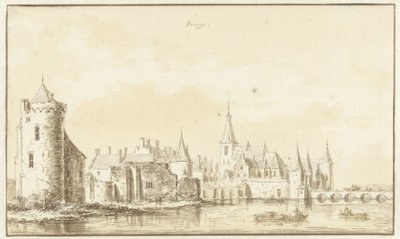 Utsikt over byen Gennep av Abraham Rademaker