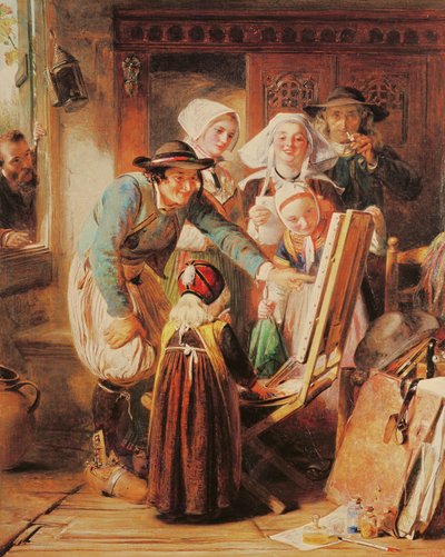 Kunstkritikere i Bretagne, 1860 av Abraham Solomon