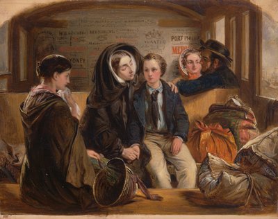 Andre klasse - Avskjeden. Dermed skilles vi rike i sorg, skilles fattige., 1855. av Abraham Solomon
