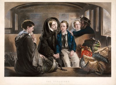The Departure Second Class, pub. 1857. av Abraham Solomon