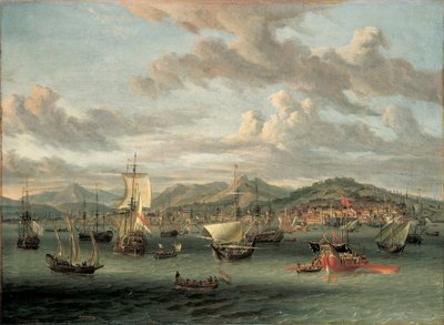 Nederlandsk frakt utenfor Smyrnabukta med en statslekter av Abraham Storck