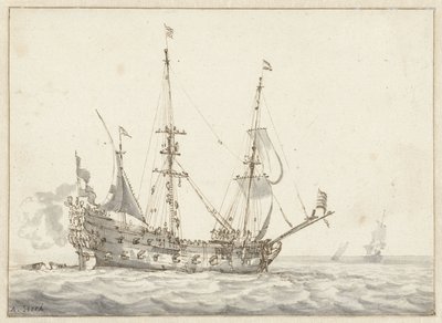 nederlandsk krigsskip av Abraham Storck