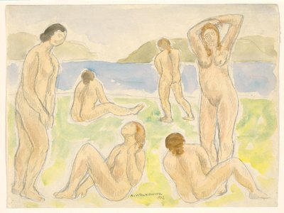 Badende (eller figurer) av Abraham Walkowitz