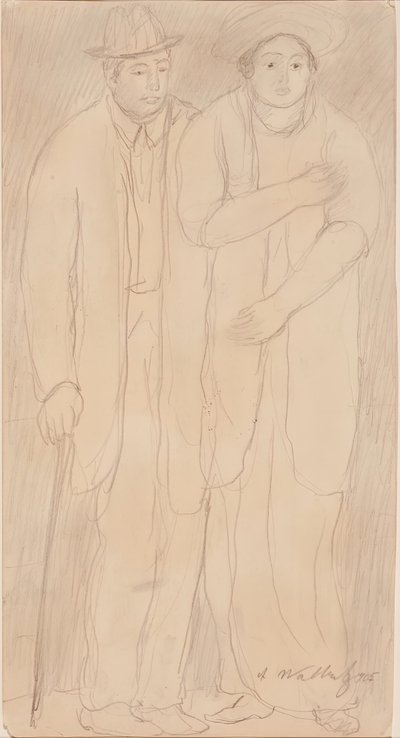 Mann og kvinne, 1905. av Abraham Walkowitz