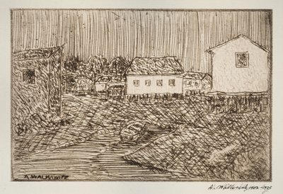 Gatescene, bygning eller portrett, 1902-1905. av Abraham Walkowitz