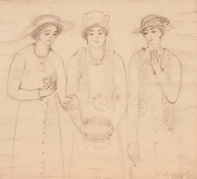 Tre kvinner, 1908. av Abraham Walkowitz