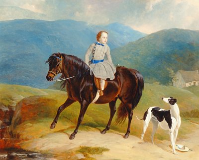 Mester Edward Coutts Marjoriebanks på sin ponni, ca. 1851 (olje på lerret) av Abraham and Webster Thomas Cooper