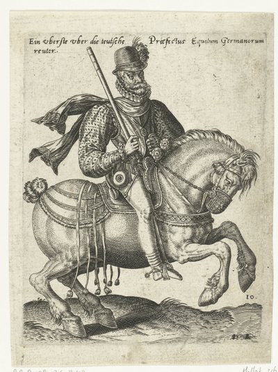 Tysk ryttersjef av Abraham de Bruyn (attributed to)