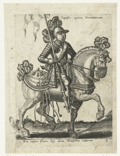 Tysk rytter i rustning av Abraham de Bruyn (attributed to)