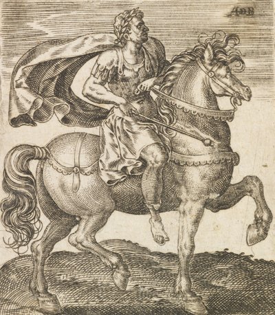 En Vitellius fra Twelve Caesars on Horseback, c1565-1587. av Abraham de Bruyn