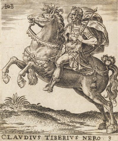 Claudius Tiberius Nero fra Twelve Caesars on Horseback, ca. 1565-1587., ca. 1565-1587. av Abraham de Bruyn