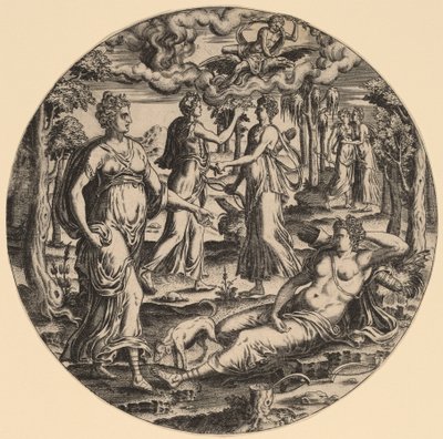 Diana og nymfene hennes i en hage av Abraham de Bruyn