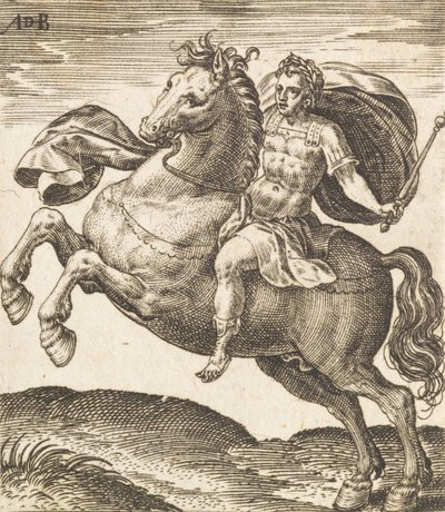 Domitianus fra Twelve Caesars on Horseback, c1565-1587. av Abraham de Bruyn
