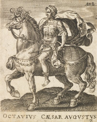 Octavius Caesar Augustus fra Twelve Caesars on Horseback, ca. 1565-1587., ca. 1565-1587. av Abraham de Bruyn
