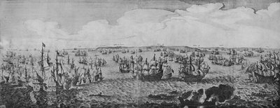 Battle in the Downs, c1639 av Abraham de Verwer